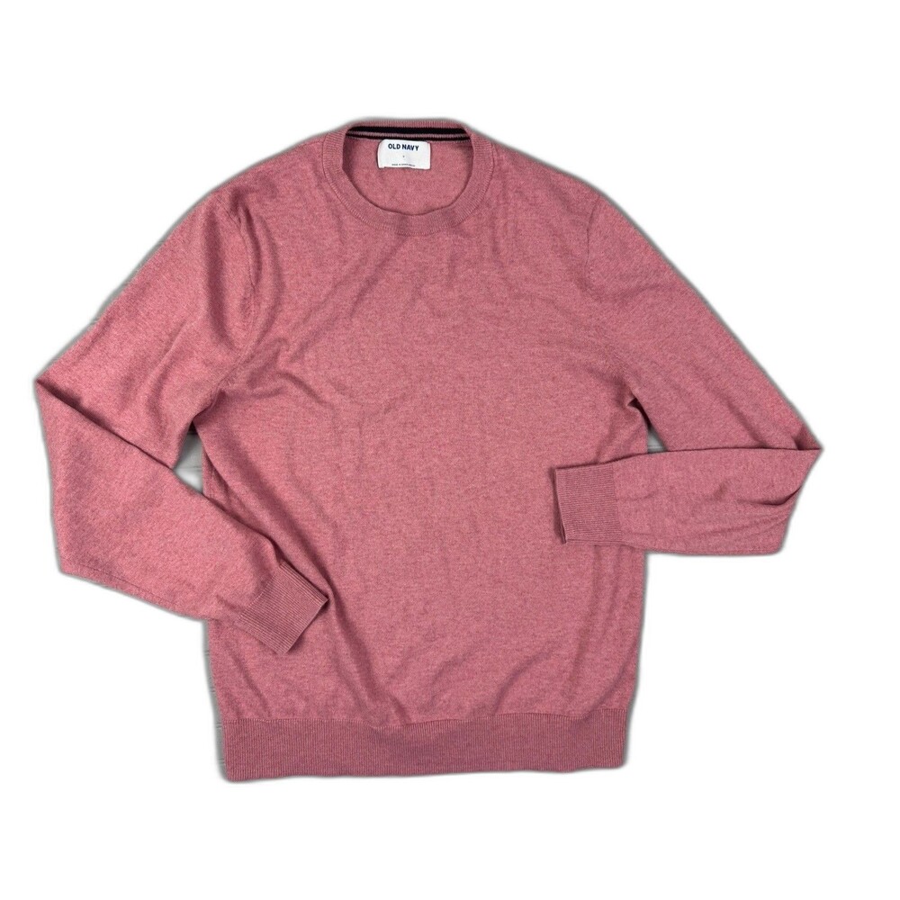 Old Navy Size S Mens Sweater Faded Red Long Sleeve Crew Neck Pullover